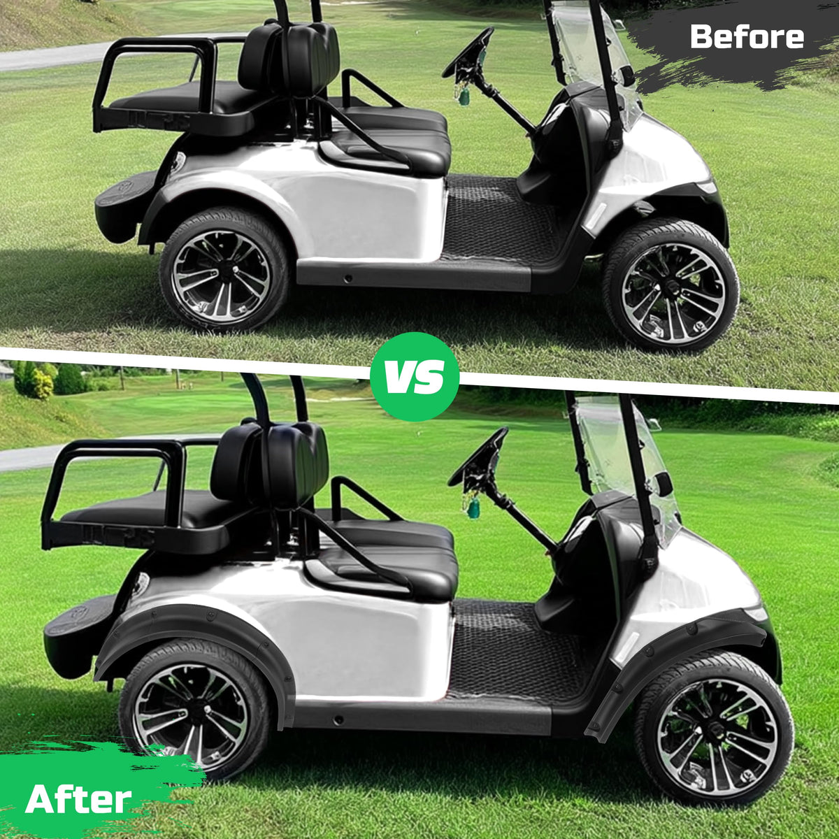 KAKABAS rear fender flare for EZGO RXV Valor 2025 protects the rear body from debris