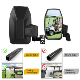 KAKABAS square-bracket 1-inch mount fits common golf cart roofs securely.