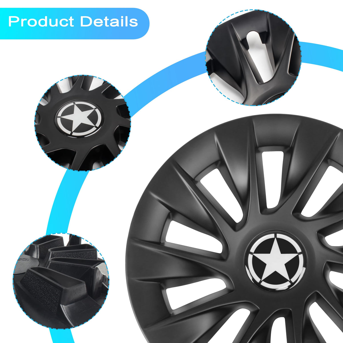KAKABAS universal fit for 8in golf carts including EZ-GO, Club Car, Yamaha.