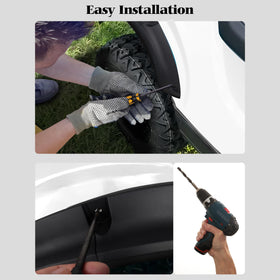 KAKABAS Yamaha G29 front mud flap left reduces spray.