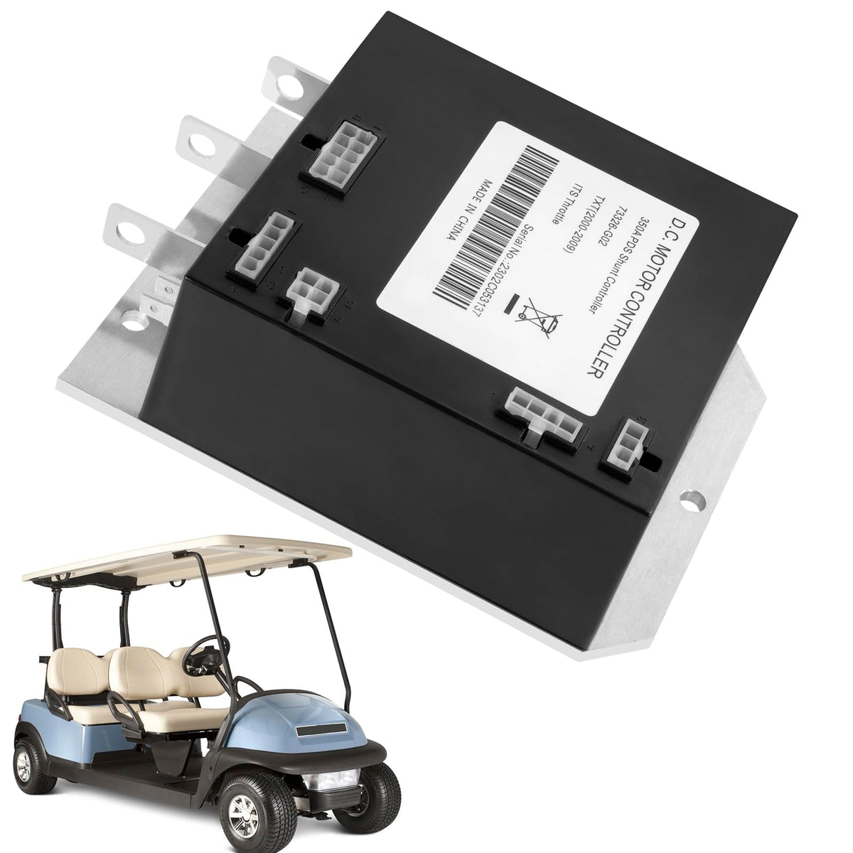 KAKSEY 36V 350A PDS controller front view for EZGO TXT golf carts, reliable replacement