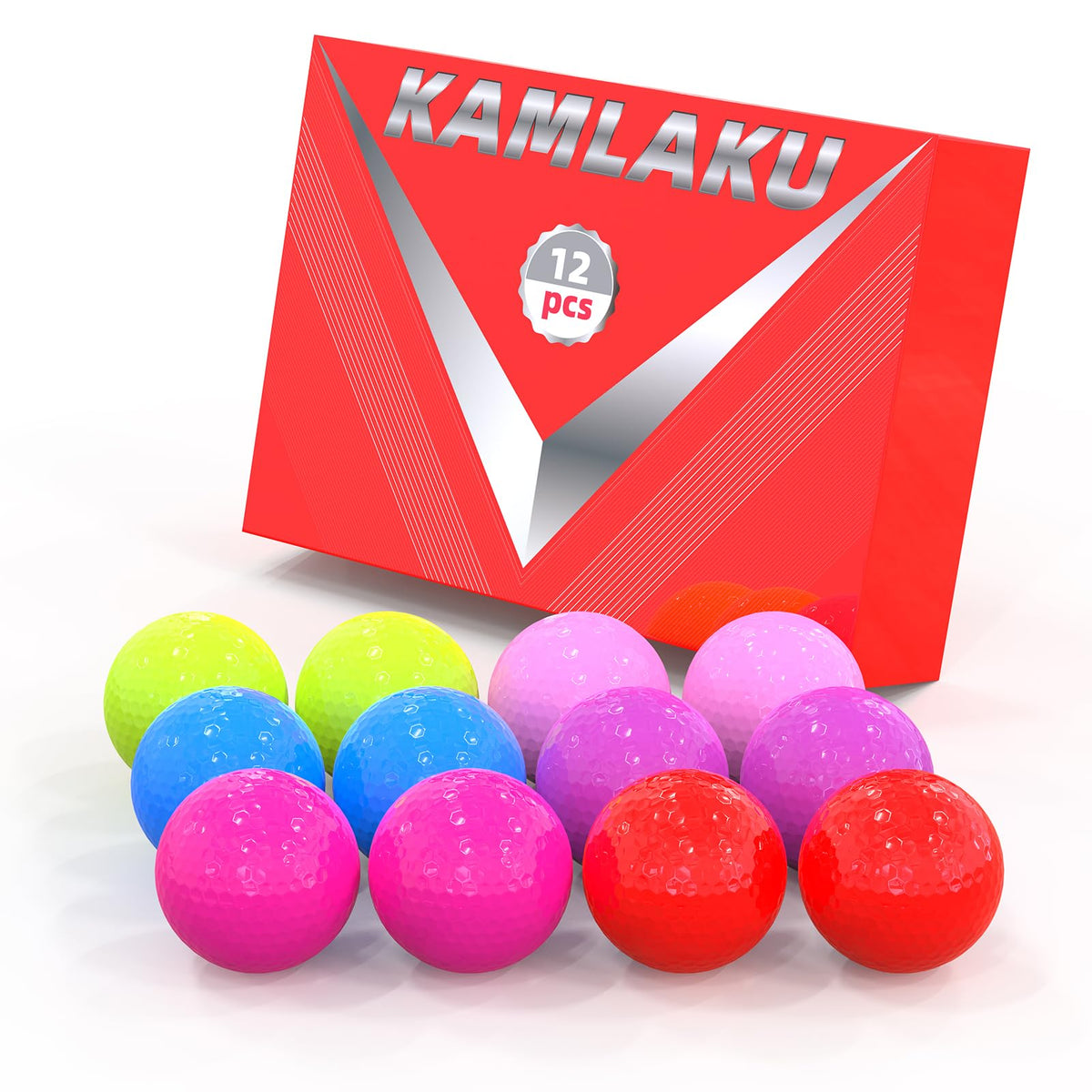 Kamlaku blank colored golf ball with no logo for customization and branding.