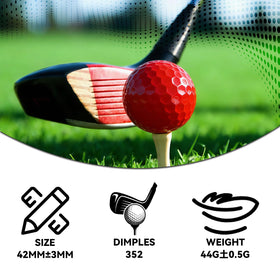 Kamlaku practice-friendly golf ball ideal for beginners and driving range use.