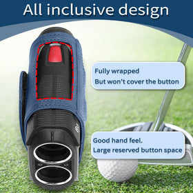 Kanmoon rangefinder strap enables quick removal near the green
