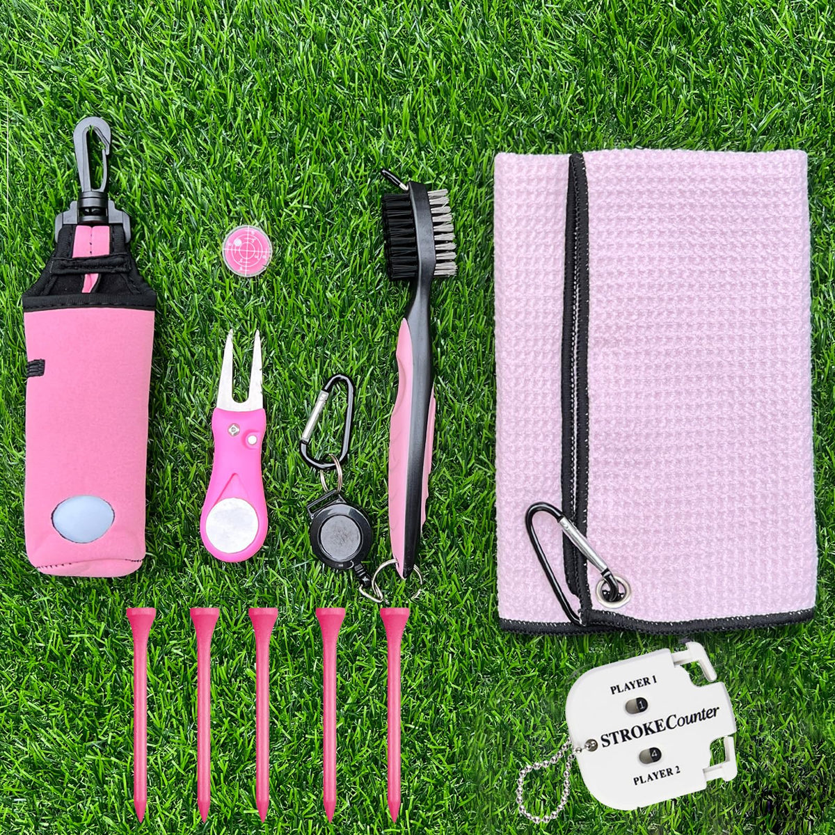 Karamagic compact storage for the full golf accessories kit in any bag.