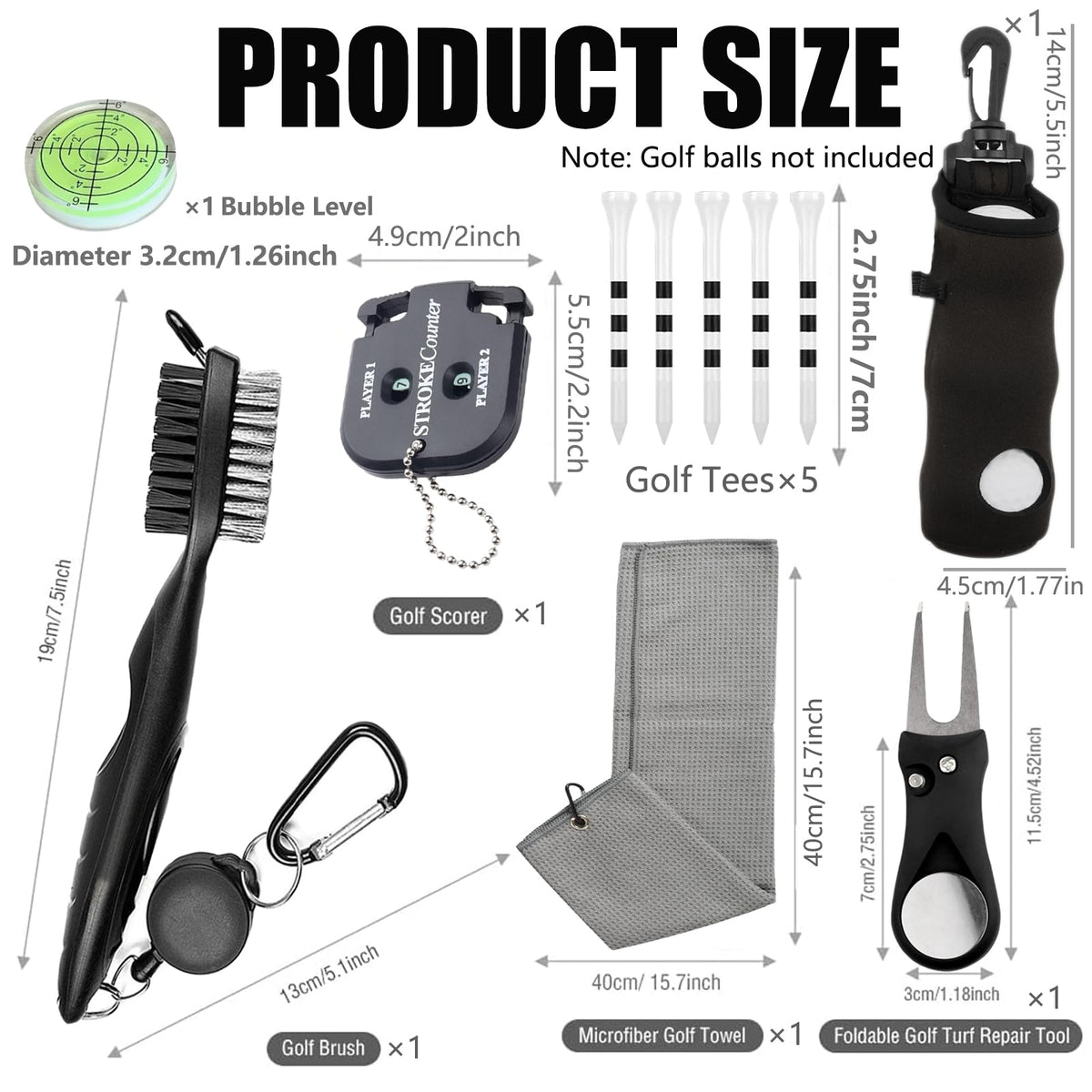 Karamagic golf ball bag with hook for convenient bag attachment