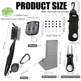 Karamagic golf ball bag with hook for convenient bag attachment