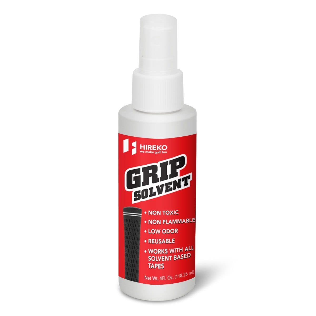 Karma grip solvent bottle, 4 oz, for easy grip installation.