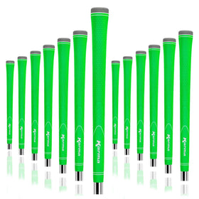 Karma Neion II golf grips green 13-pack enhance grip and quick club identification.