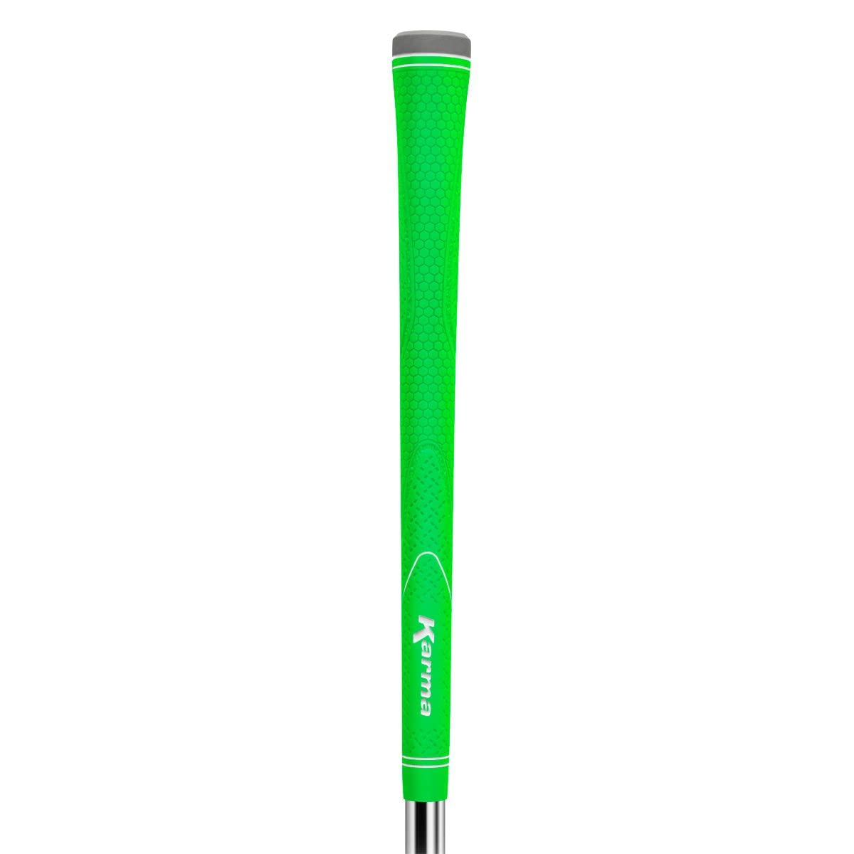 Karma Neion II orange grip features multi-textured surface for slip resistance.