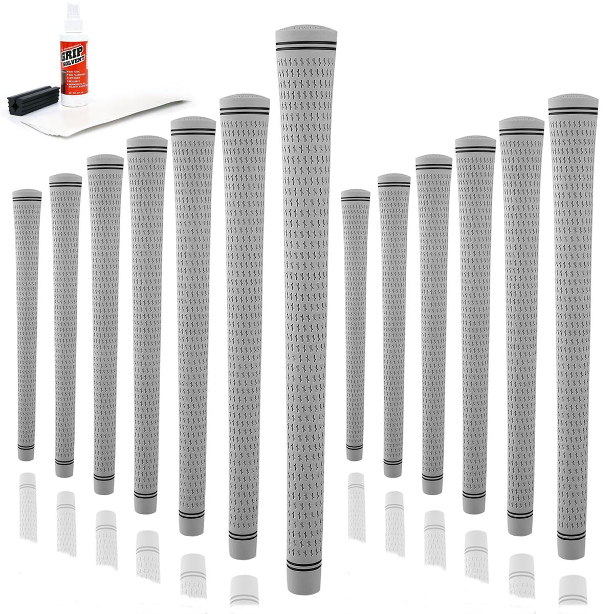 Karma Revolution 360 gray grip close-up highlights uniform texture for consistent feel.
