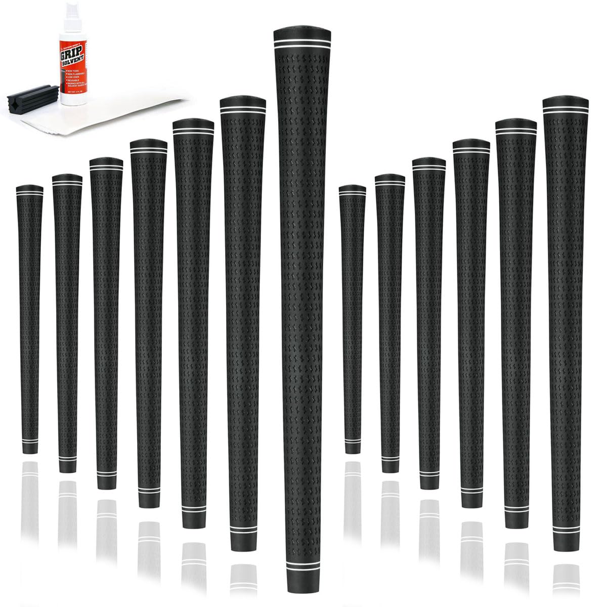 Karma Revolution 360 grip kit shown with all components for quick, clean regripping.