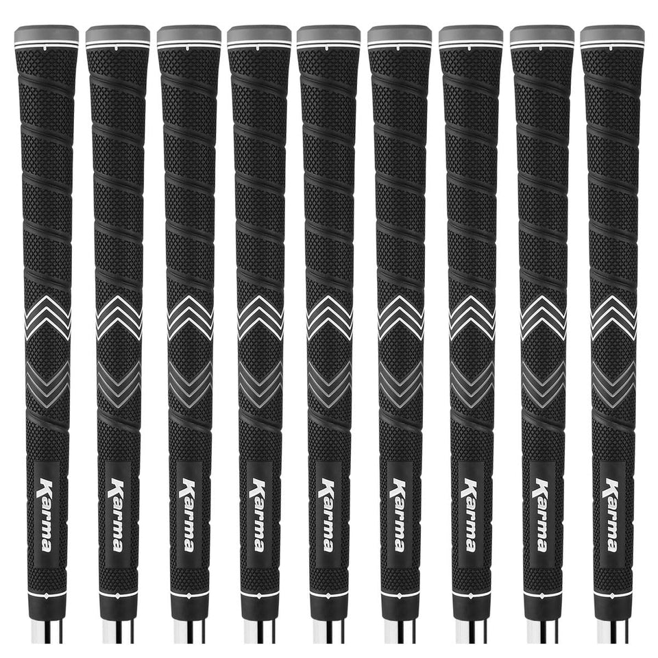 Karma Soft Trac jumbo pack showing nine grips for reliable control on the course
