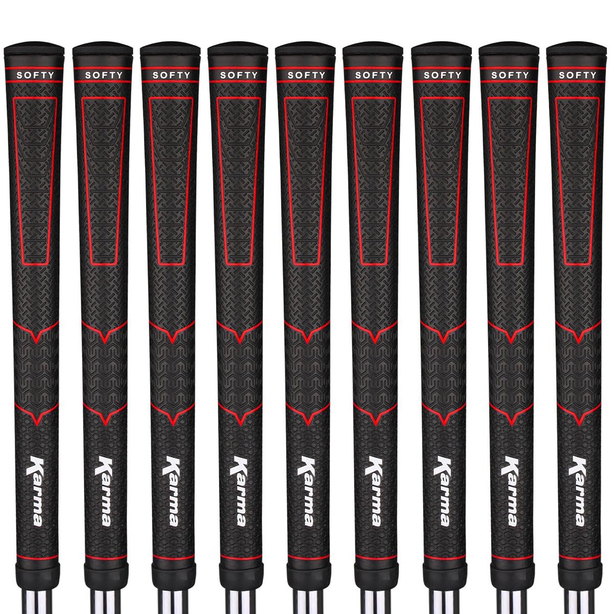Karma Softy golf grip midsize soft tack PU outer layer for comfort and control.