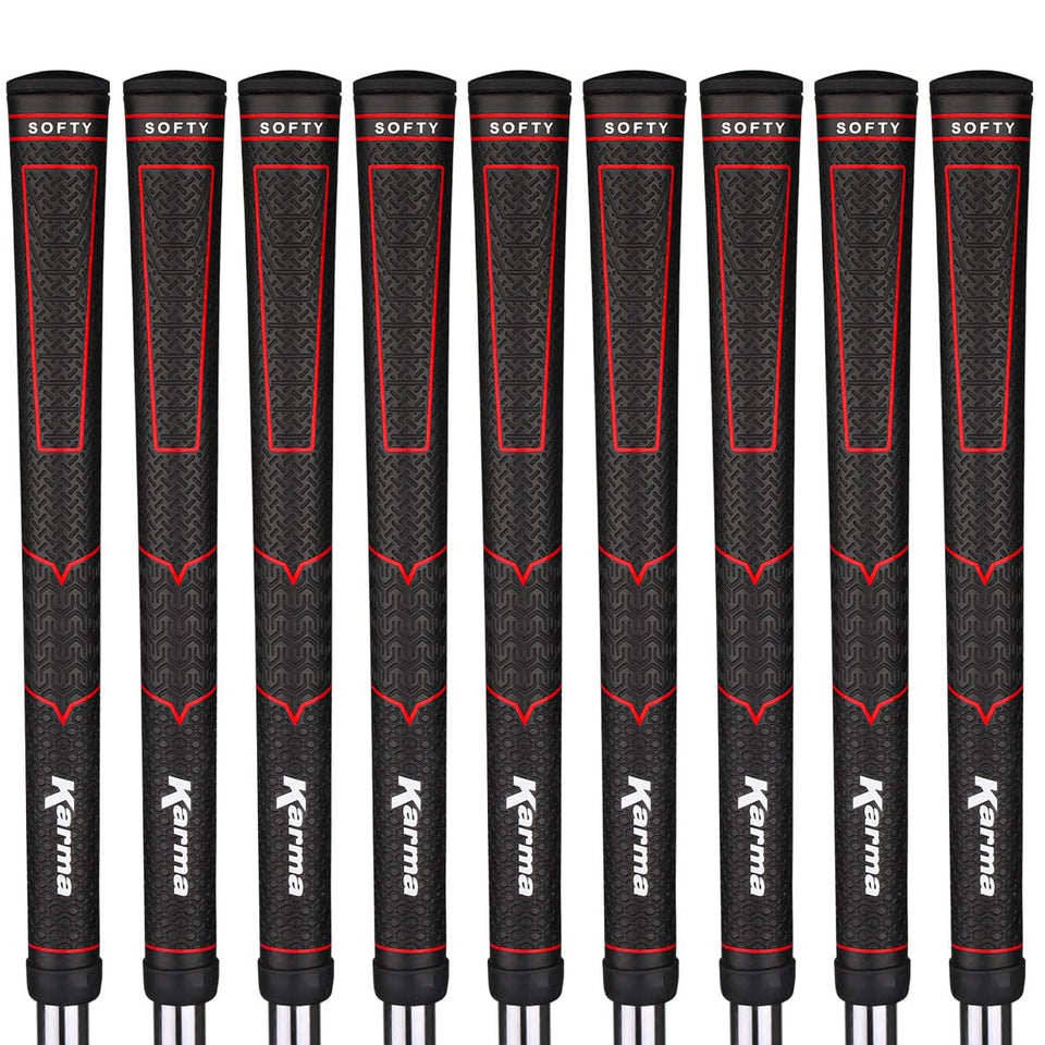 Karma Softy golf grip midsize soft tack PU outer layer for comfort and control.