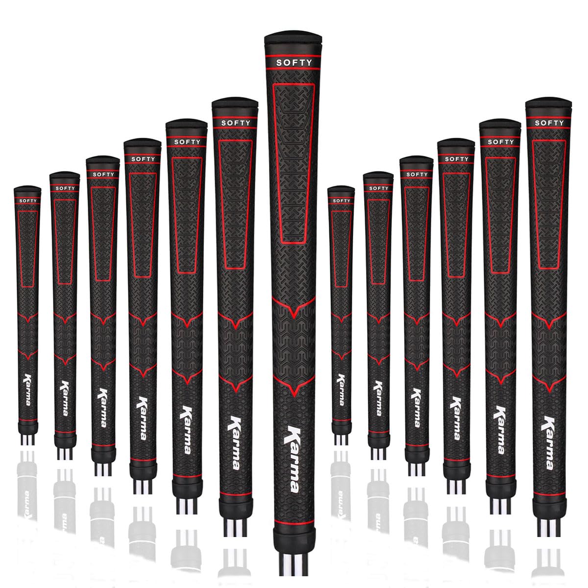 Karma Softy midsize grip with soft-tacky surface for comfort and control.