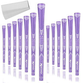 Karma Sparkle Purple golf grip close-up showing glitter texture and slip-resistant feel