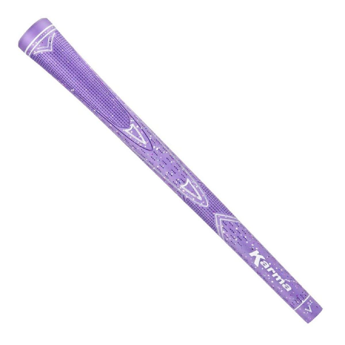 Karma Sparkle Purple golf grips laid out as a full 13-pack for regripping clubs