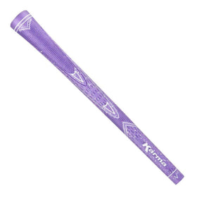 Karma Sparkle Purple golf grips laid out as a full 13-pack for regripping clubs