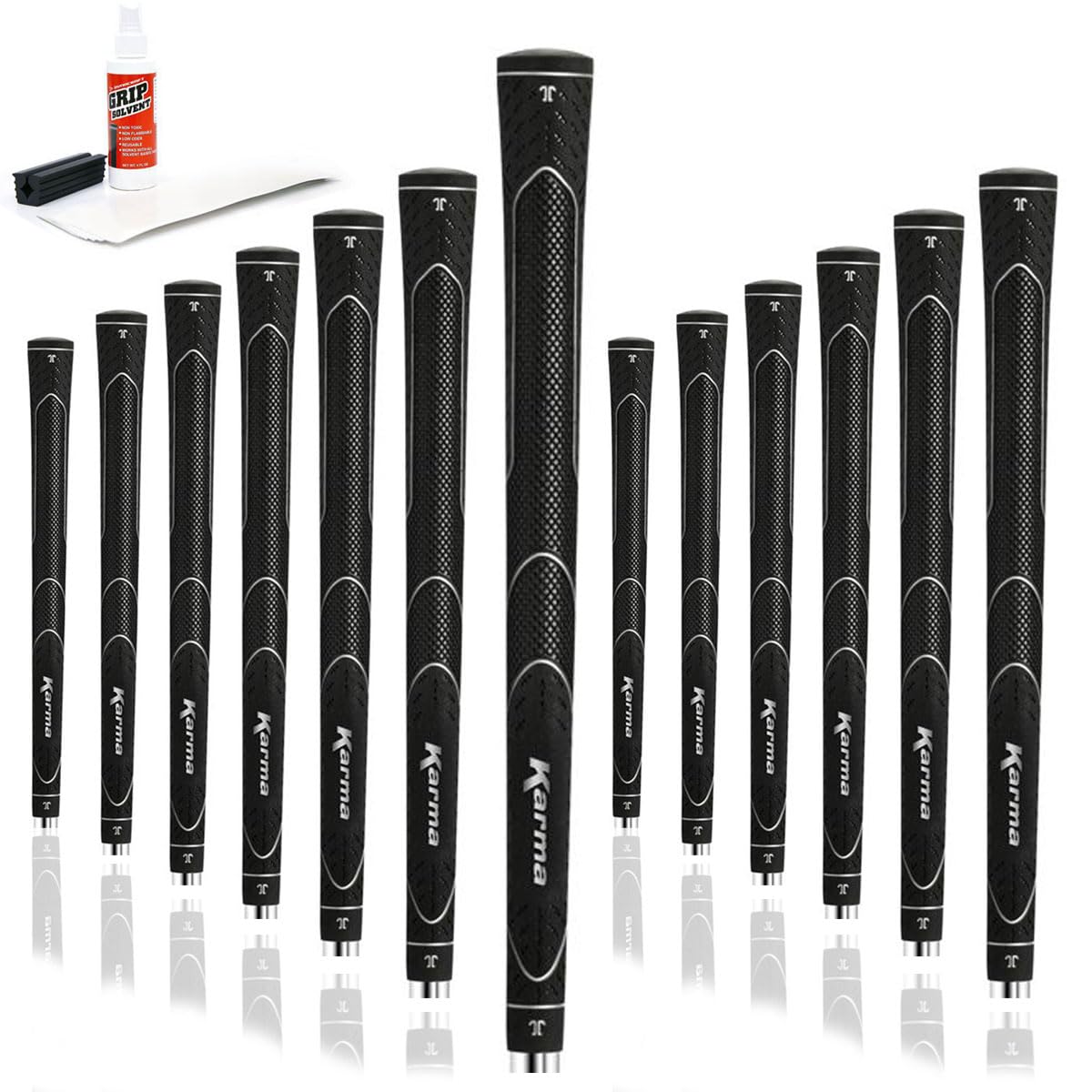 Karma Super Lite kit with 13 black midsize grips for lighter feel and consistent hand placement