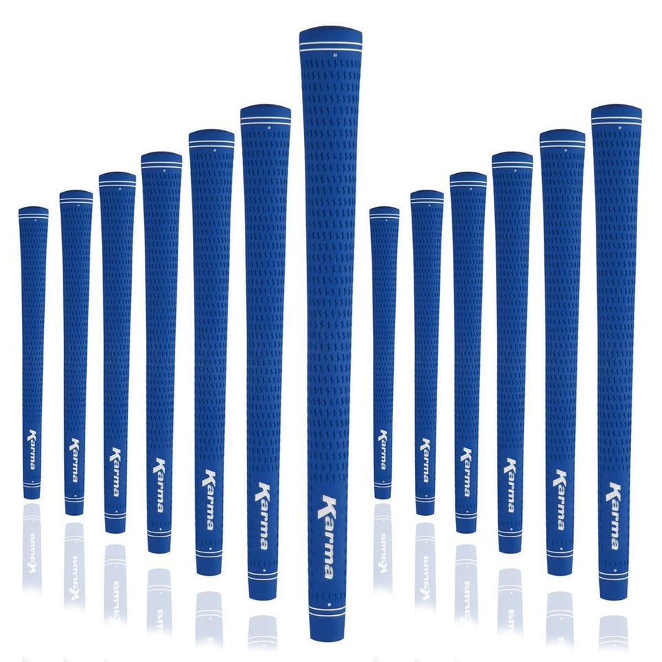 Karma Velour blue jumbo grips set provides reliable traction for all-weather use