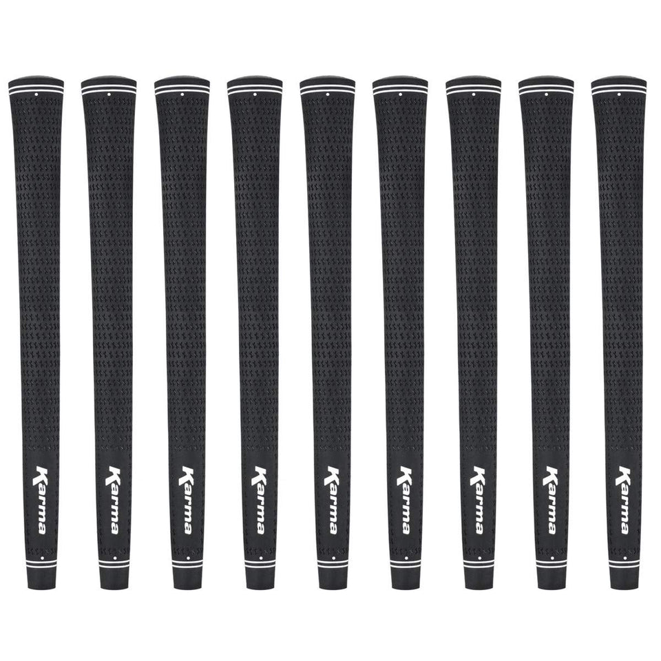 Karma Velour Black Jumbo grip close-up showing tacky surface for secure hold.