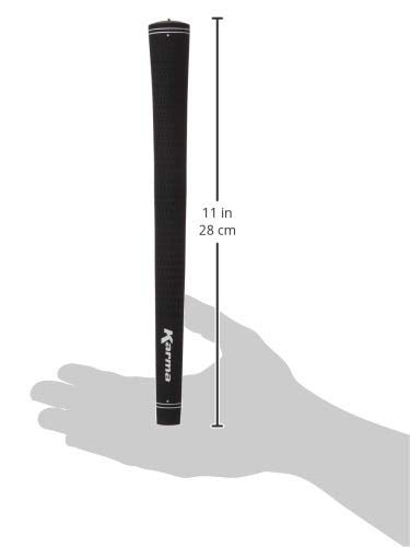 Karma Velour black midsize grip mounted on a club for grip stability.