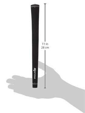Karma Velour black midsize grip mounted on a club for grip stability.