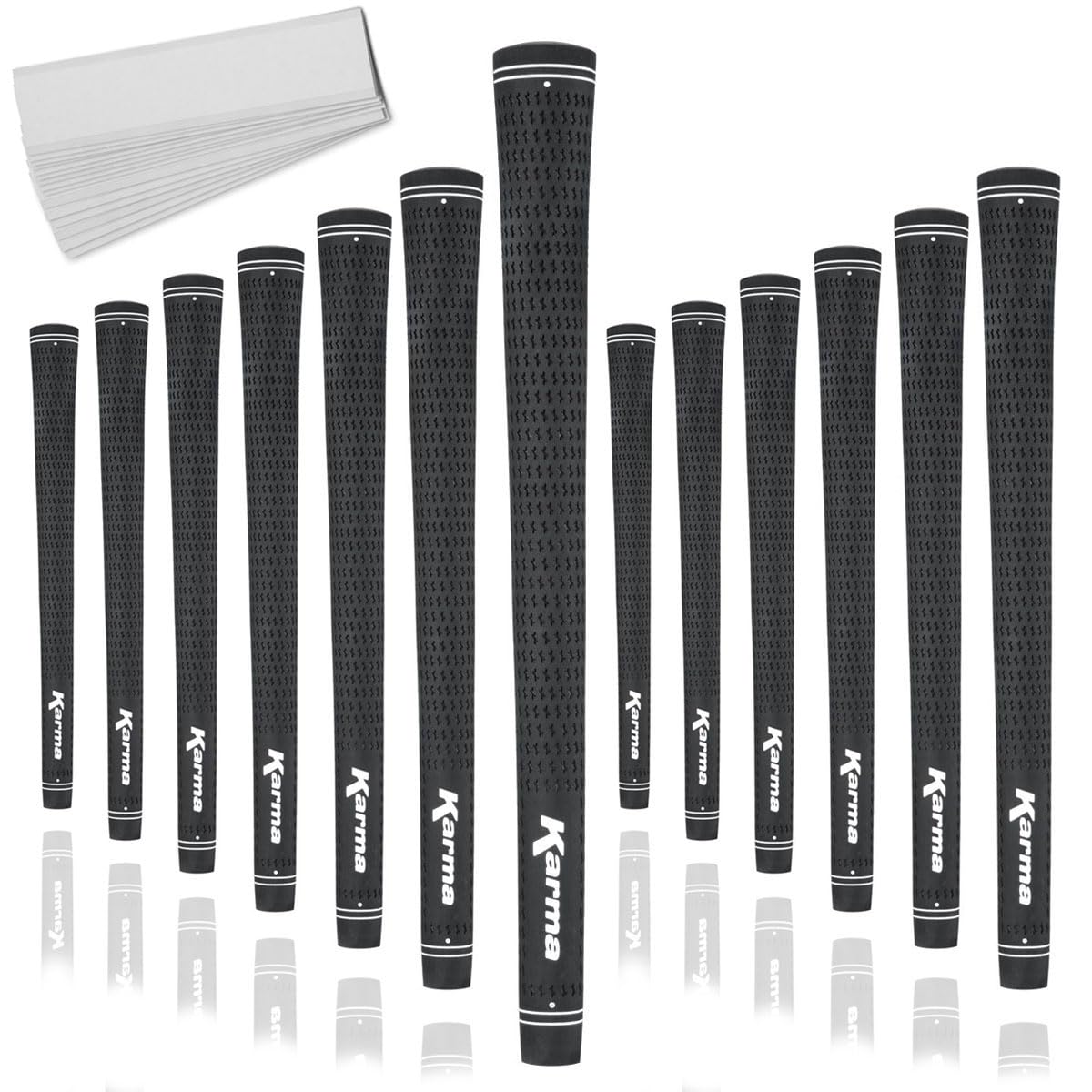 Karma Velour black standard grip on a club with a soft, tacky feel and secure traction
