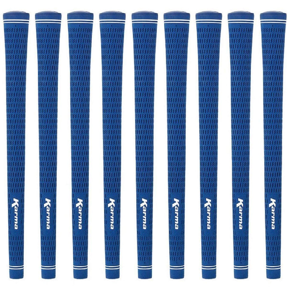 Karma Velour blue undersize grips in front view for precise iron shots