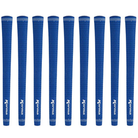 Karma Velour Blue Jumbo grip close-up highlighting premium feel and traction.