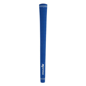 Karma Velour Blue grip texture demonstrates soft rubber comfort in all conditions.