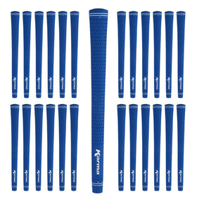 Karma Velour Blue Jumbo grips pack front for consistent control in all weather