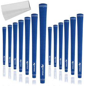 Karma Velour Blue Jumbo Plus grip with cushioned tack for stable handling.