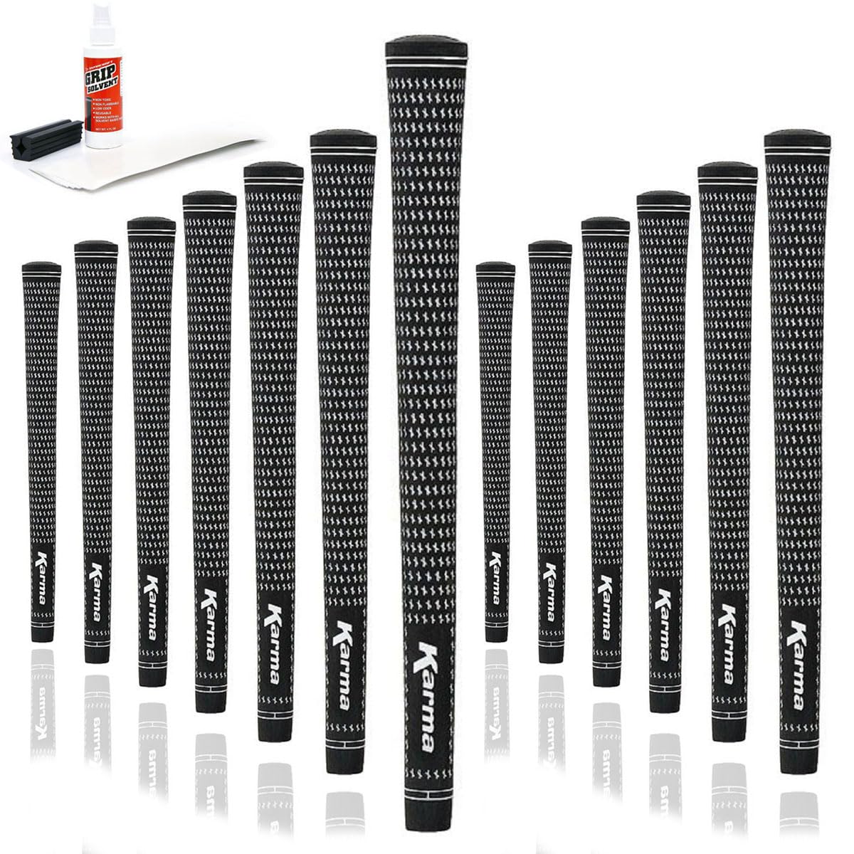 Karma Velour grip kit box showing included grips for at-home regripping