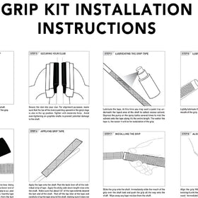 Karma Velour grip kit contents displayed for a full regrip.
