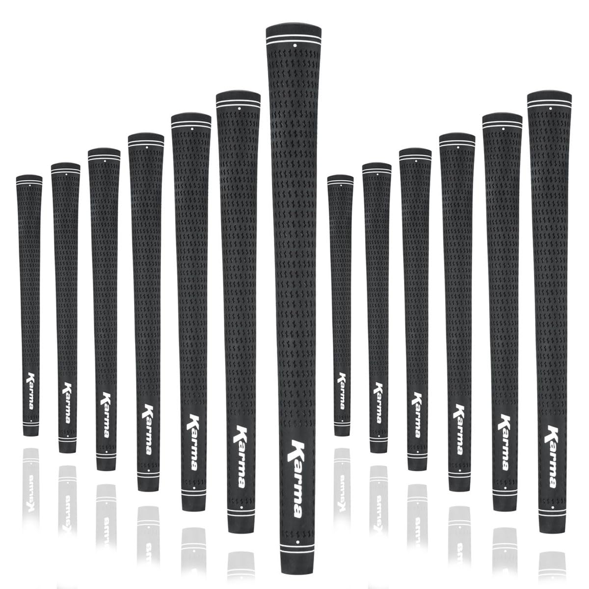 Karma Velour 13-pack golf grips bundle shown for easy club maintenance and replacement