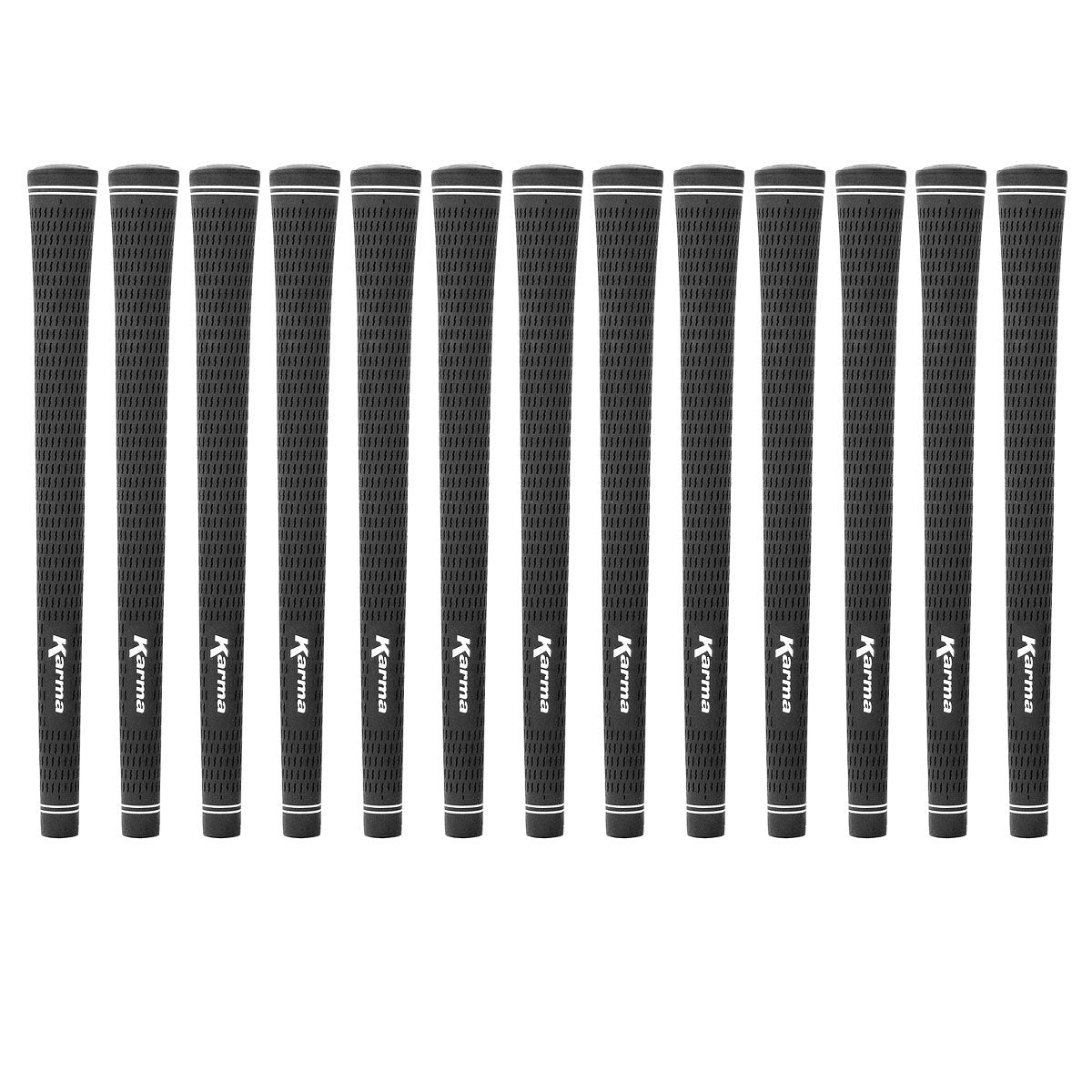 Karma Velour black midsize grip on a club enhances control and comfort.