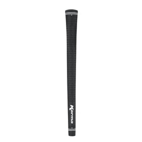 Karma Velour Junior Black grips on a club shaft demonstrate secure hold during a swing.