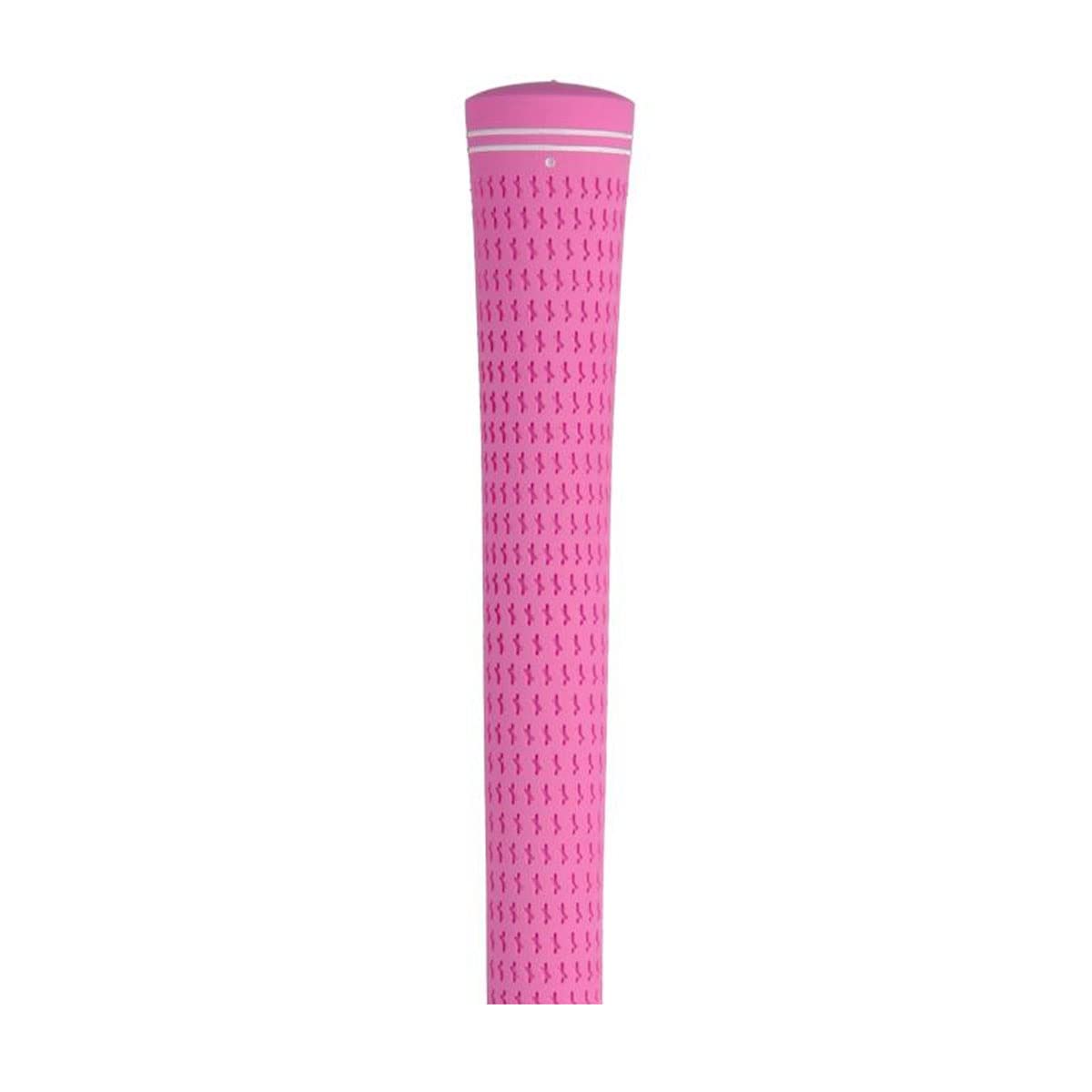 Close-up of soft texture on Karma Velour pink grips for comfortable grip in any weather
