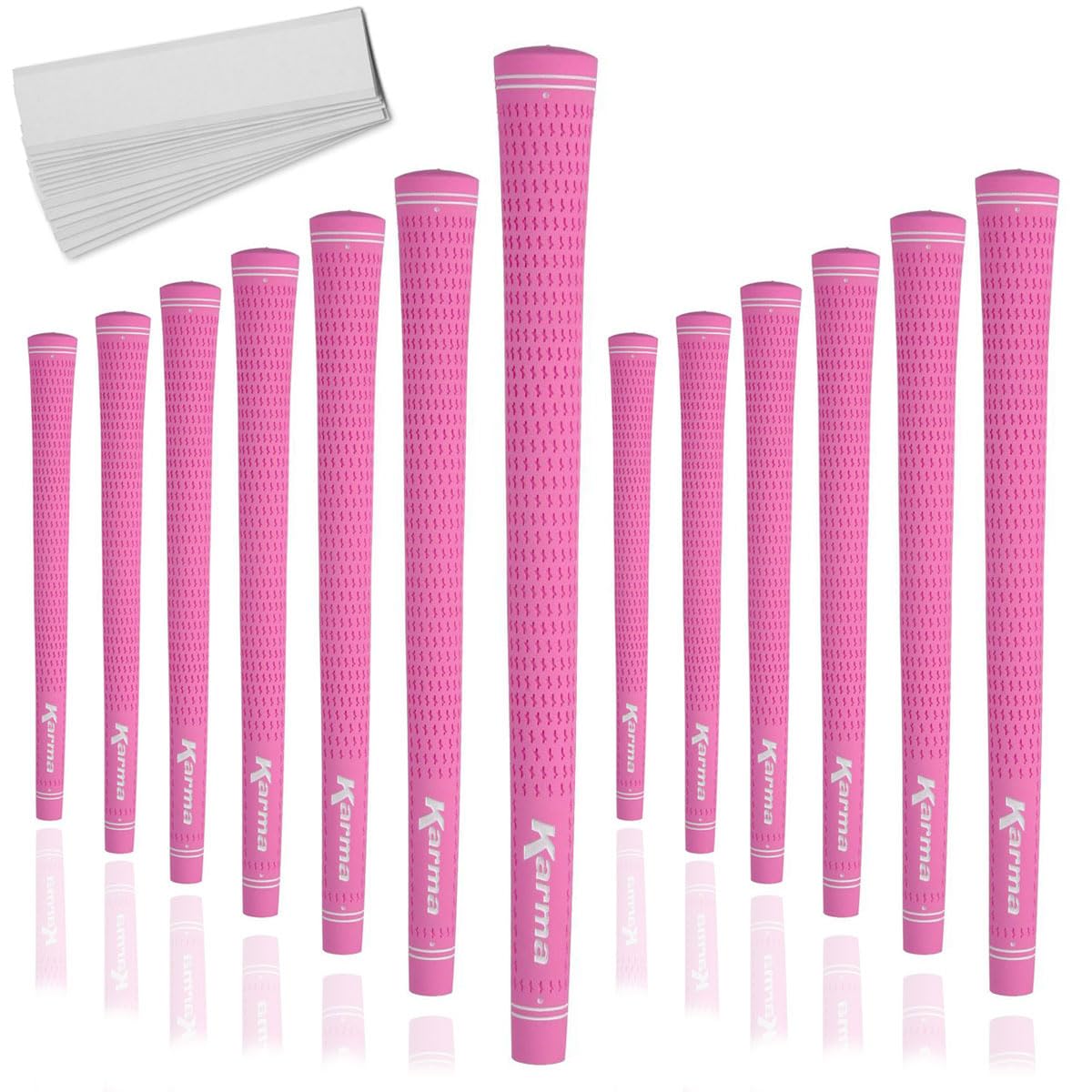 Karma Velour Pink Undersize grips close-up showing soft, tacky texture for reliable traction
