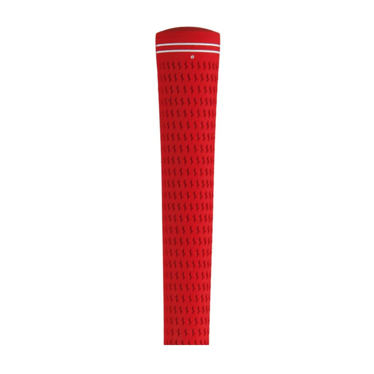 Close-up of Karma Velour Red grips showcasing cushioned feel and grip traction.