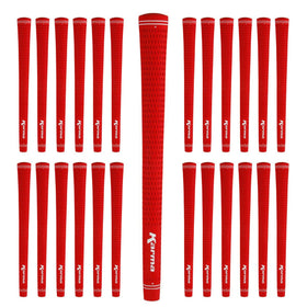 Karma Velour Red grips pack on display for all-weather golf use