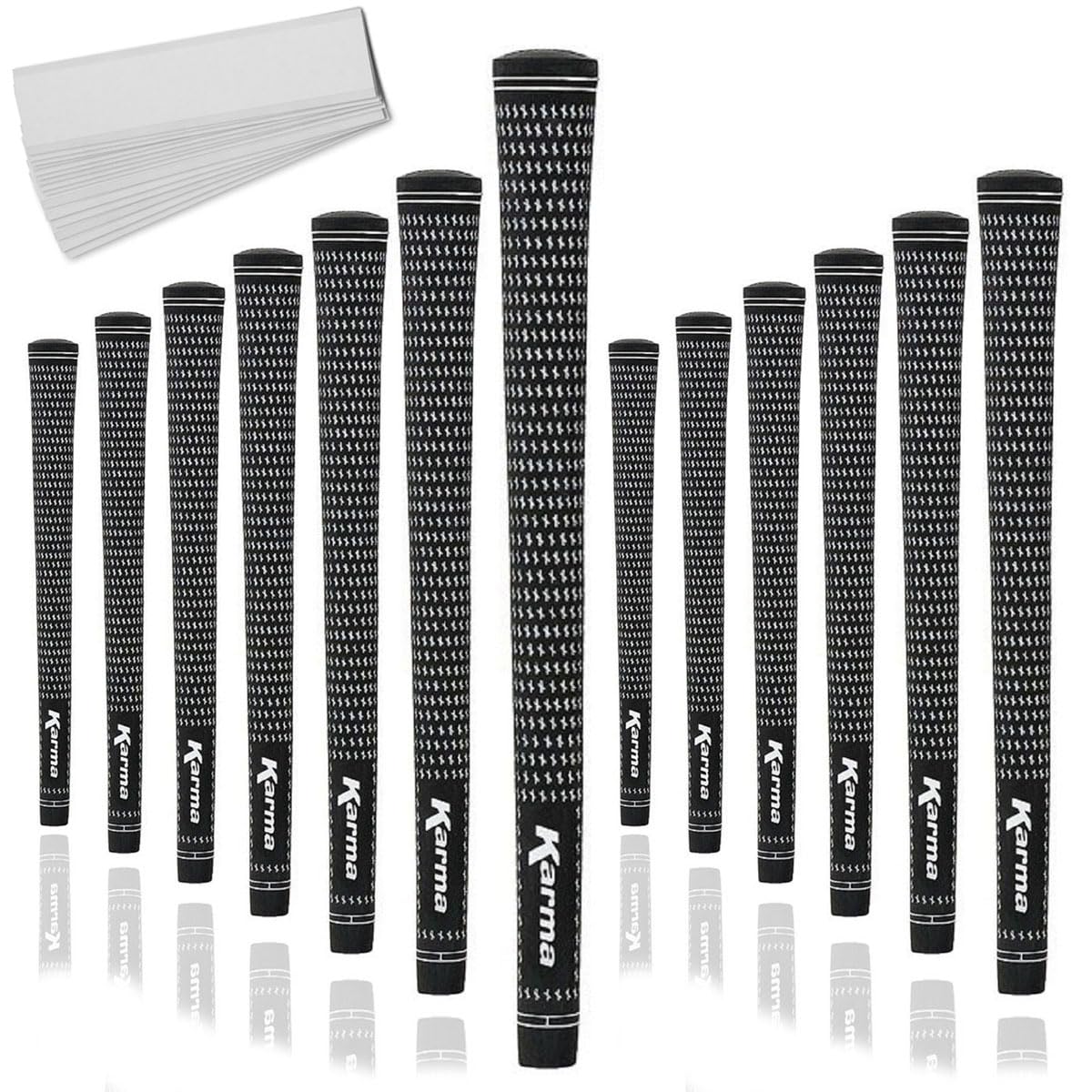 Karma Velour ribbed grips pack view for easy regripping