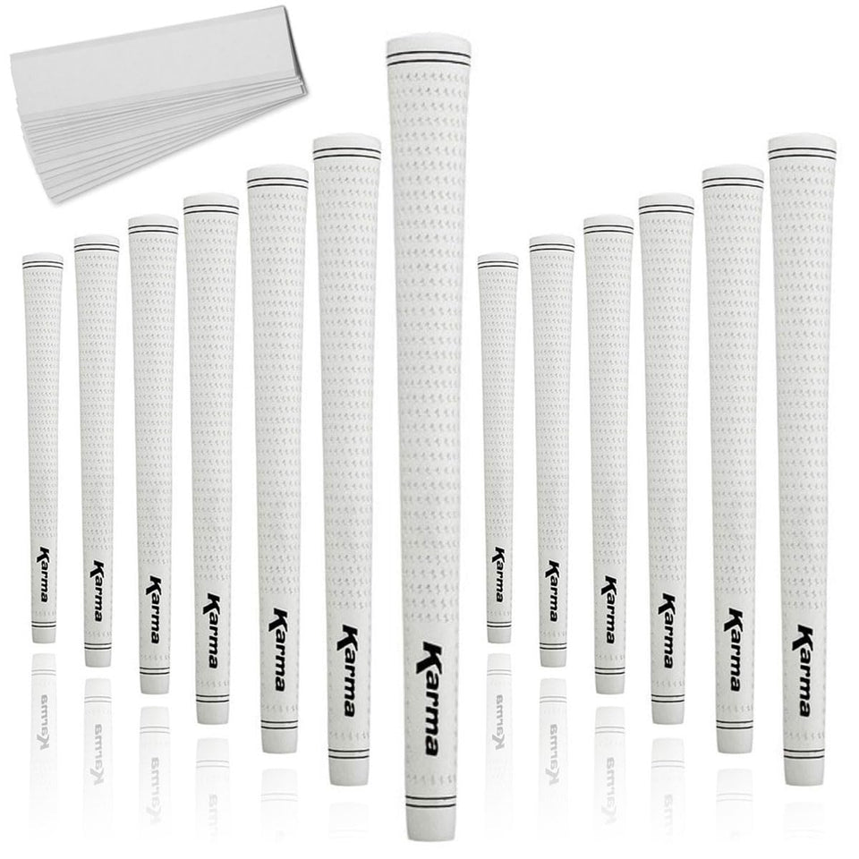 Karma Velour white midsize grip close-up for soft tack and comfort