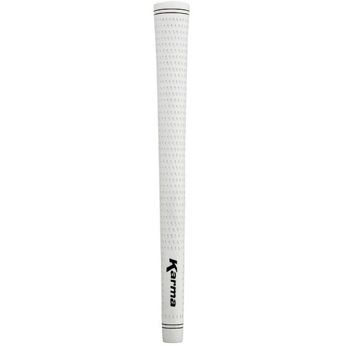 Karma Velour White Midsize grips on a golf club for easy regripping