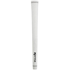 Karma Velour White Midsize grips on a golf club for easy regripping