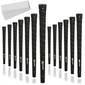 Karma Wrap Black standard golf grips pack shown, durable wrap-style grips for all-weather play