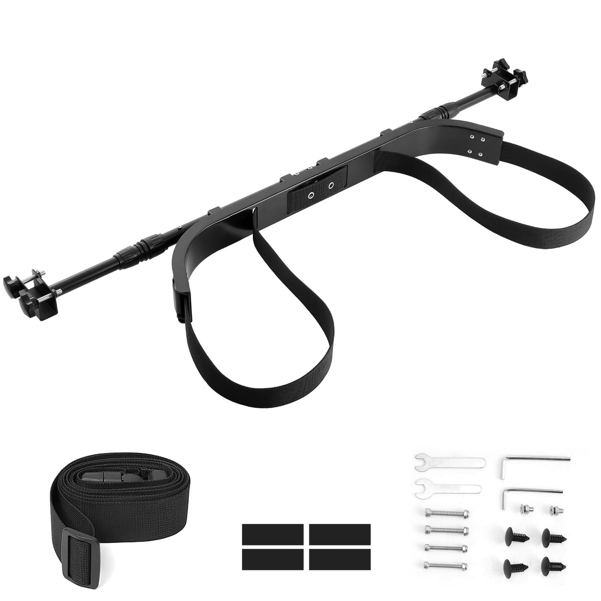 Kartols golf cart bag holder bracket front view demonstrates sturdy one-inch frame for secure bag support