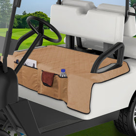 Kaskawise universal-fit golf cart seat cover protects two-seat interior